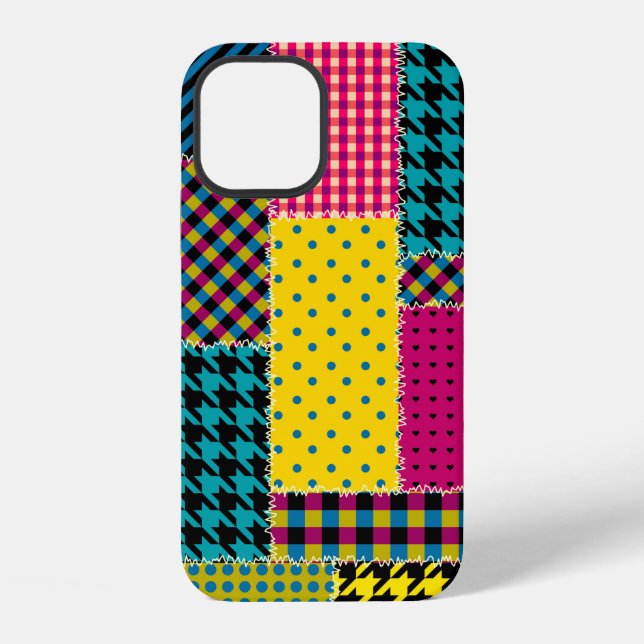 Seamless background pattern. Geometric patchwork p iPhone Case (Back)