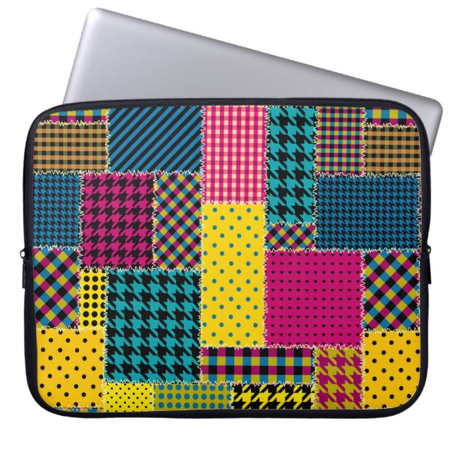 Seamless background pattern. Geometric patchwork p Laptop Sleeve (Front)