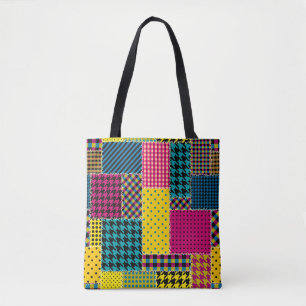Seamless background pattern. Geometric patchwork p Tote Bag