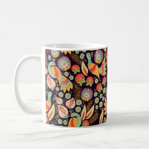 Seamless background pattern in traditional folk fl coffee mug