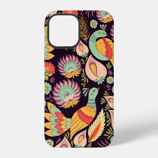 Seamless background pattern in traditional folk fl iPhone case (Back)