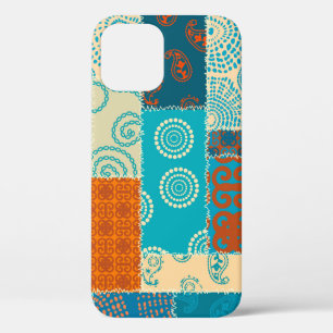 Seamless background pattern. Patchwork pattern in iPhone 12 Case