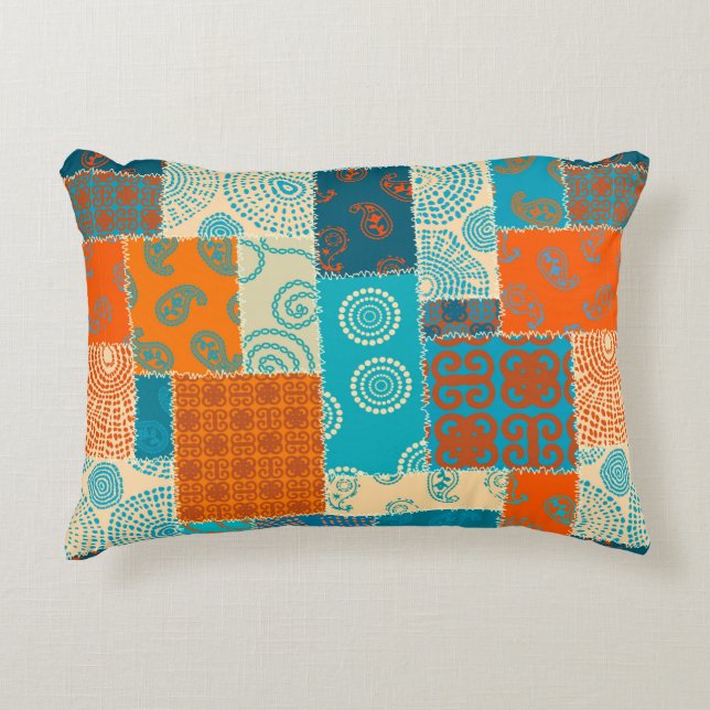 Seamless background pattern. Patchwork pattern in  Decorative Cushion (Front)