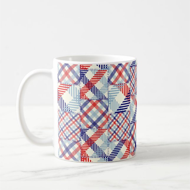 Seamless background pattern. Patchwork pattern of  Coffee Mug (Left)