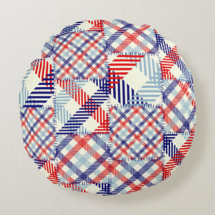 Seamless background pattern. Patchwork pattern of Round Cushion