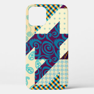 Seamless background pattern. Patchwork pattern. Vi iPhone 12 Case