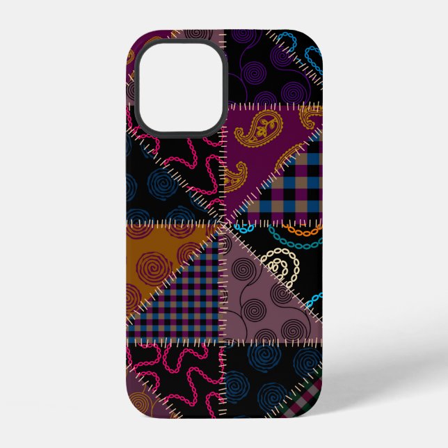 Seamless background pattern. Patchwork pattern. Vi iPhone Case (Back)