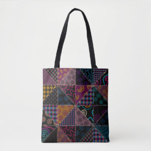 Seamless background pattern. Patchwork pattern. Vi Tote Bag