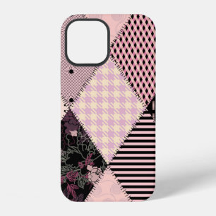 Seamless background pattern. Textile ligerie patch iPhone 12 Case