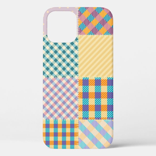 Seamless background pattern. Textile patchwork pat Case-Mate iPhone Case (Back)