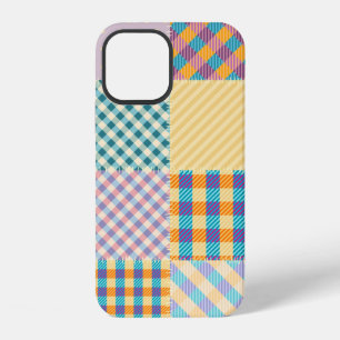 Seamless background pattern. Textile patchwork pat iPhone 12 Case