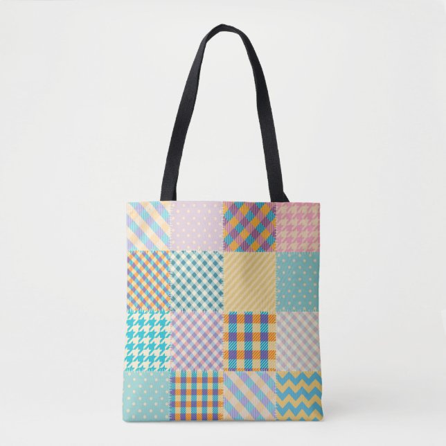 Seamless background pattern. Textile patchwork pat Tote Bag (Front)