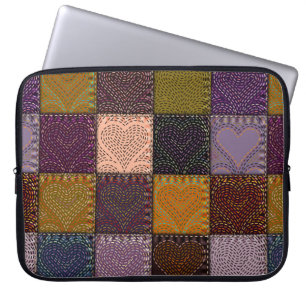 Seamless background pattern. The Patchwork with em Laptop Sleeve
