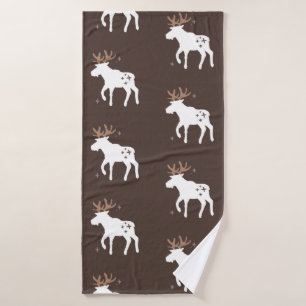 Seamless background patterns in Scandinavian style Bath Towel