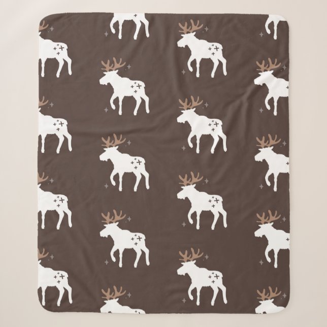 Seamless background patterns in Scandinavian style Sherpa Blanket (Front)