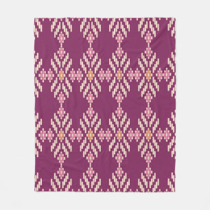 Seamless background southeast Asian retro aborigin Fleece Blanket
