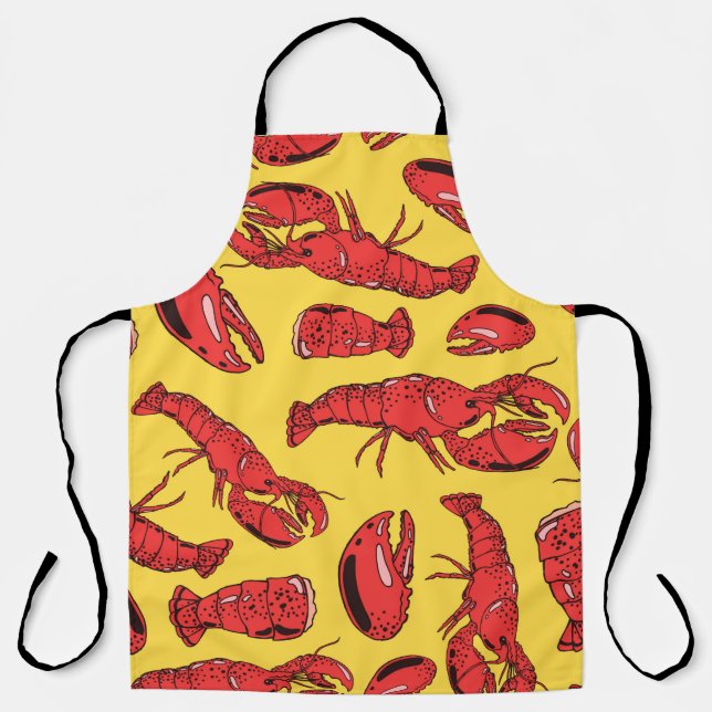 Seamless background with a pattern of hand drawn f apron (Front)