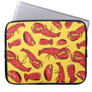 Seamless background with a pattern of hand drawn f laptop sleeve