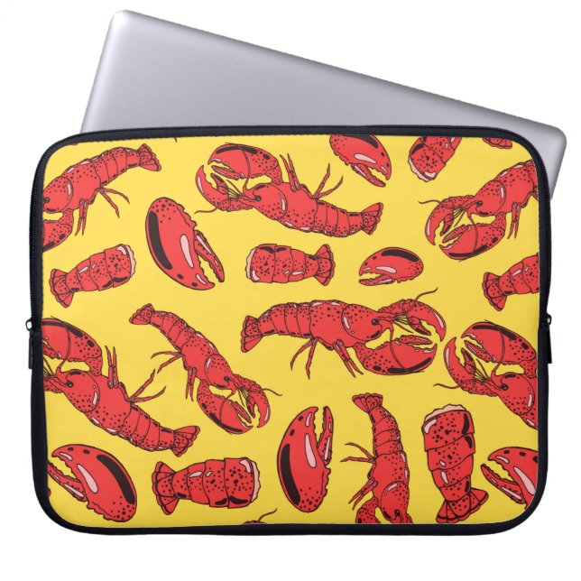 Seamless background with a pattern of hand drawn f laptop sleeve (Front)
