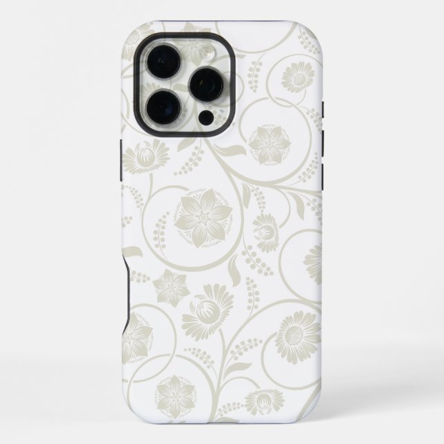 Seamless Background with Floral Patterns iPhone Case (Back)