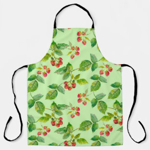 Seamless background with healthy berry - raspberry apron