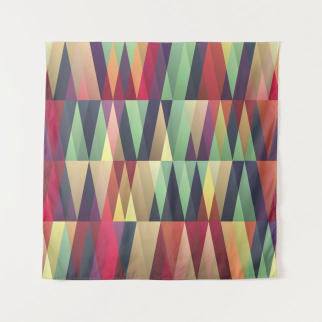 Seamless background with many trianglesstreet,art, tapestry (Front)