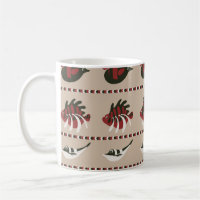 Seamless background with marine life - crab and di