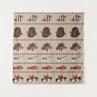 Seamless background with marine life - crab and di