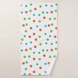 Seamless Background with polka dot pattern. Polka  Bath Towel