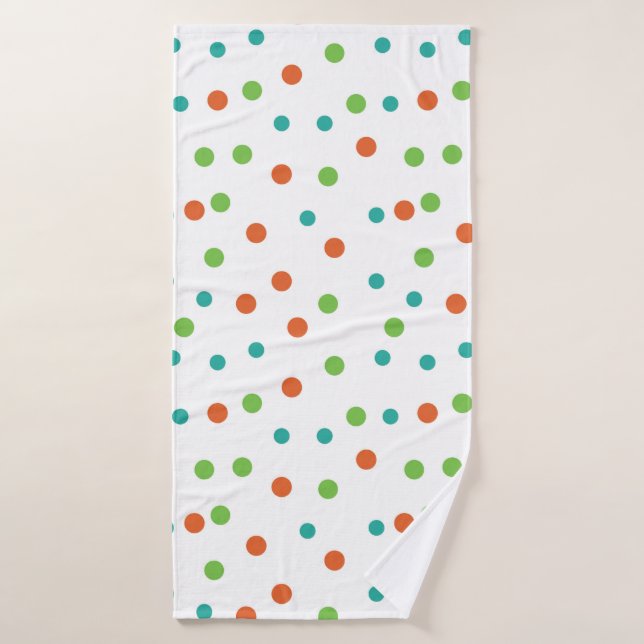 Seamless Background with polka dot pattern. Polka  Bath Towel (Bath Towel)