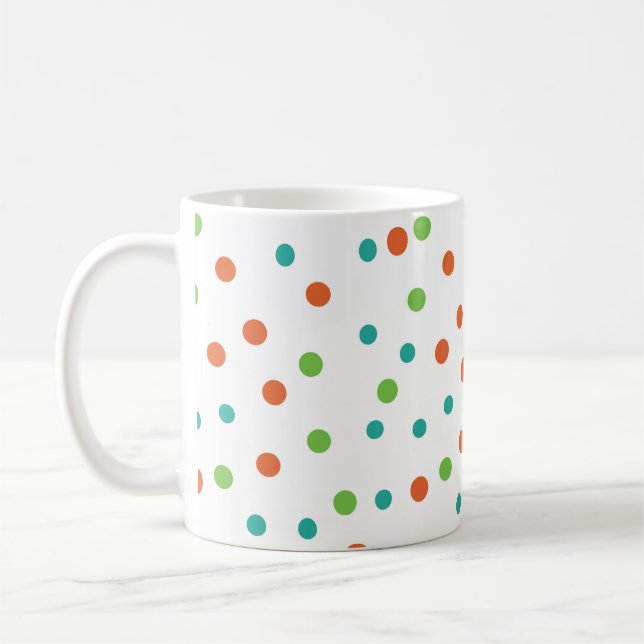 Seamless Background with polka dot pattern. Polka  Coffee Mug (Left)