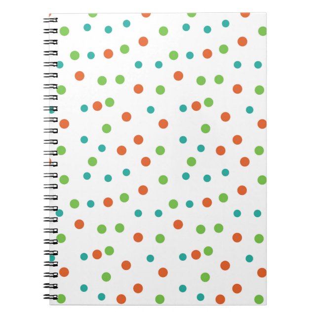 Seamless Background with polka dot pattern. Polka  Notebook (Front)