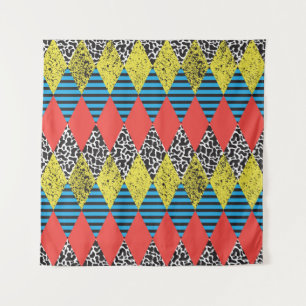 Seamless background with rhombus tapestry