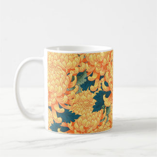Seamless background with yellow flowers Japanese c Coffee Mug
