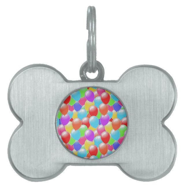 Seamless Balloons Pet ID Tag (Front)