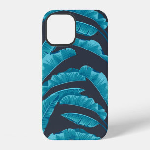 Seamless banana leaves. Vintage tropical pattern b iPhone 12 Case