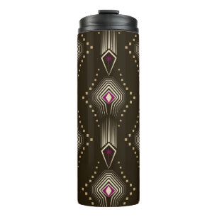 Seamless beautiful antique art deco pattern orname thermal tumbler