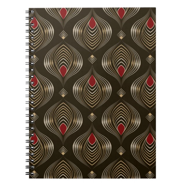 Seamless beautiful antique bronze pattern vintage  notebook (Front)