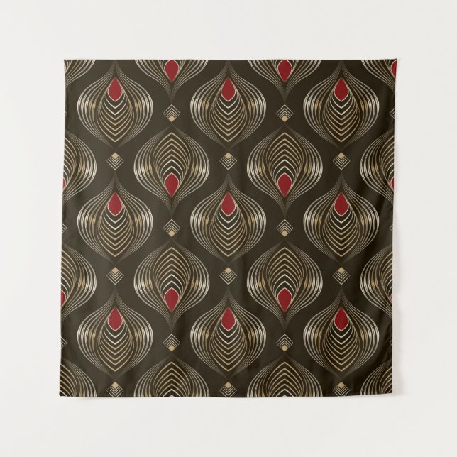 Seamless beautiful antique bronze pattern vintage  tapestry (Front)
