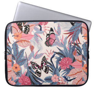 seamless beautiful artistic bright tropical patter laptop sleeve