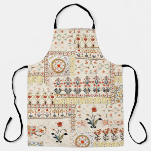 Seamless beautiful mughal floral with ethnic paisl apron