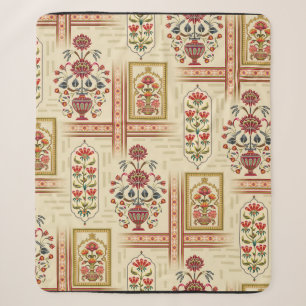 Seamless beautiful mughal flower motif with patter sherpa blanket