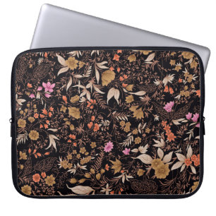 Seamless beautiful paisley floral pattern laptop sleeve