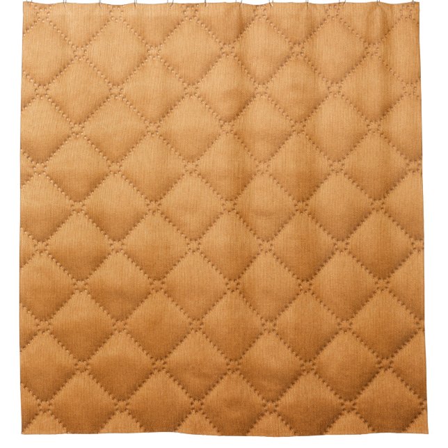 Seamless beige background of square shape, texture shower curtain (Front)