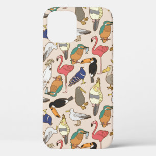 seamless bird pattern iPhone 12 case