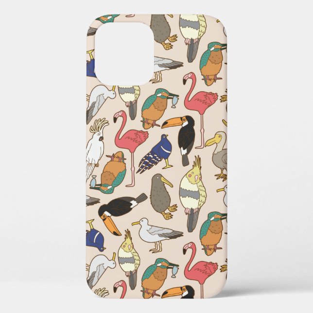 seamless bird pattern Case-Mate iPhone case (Back)