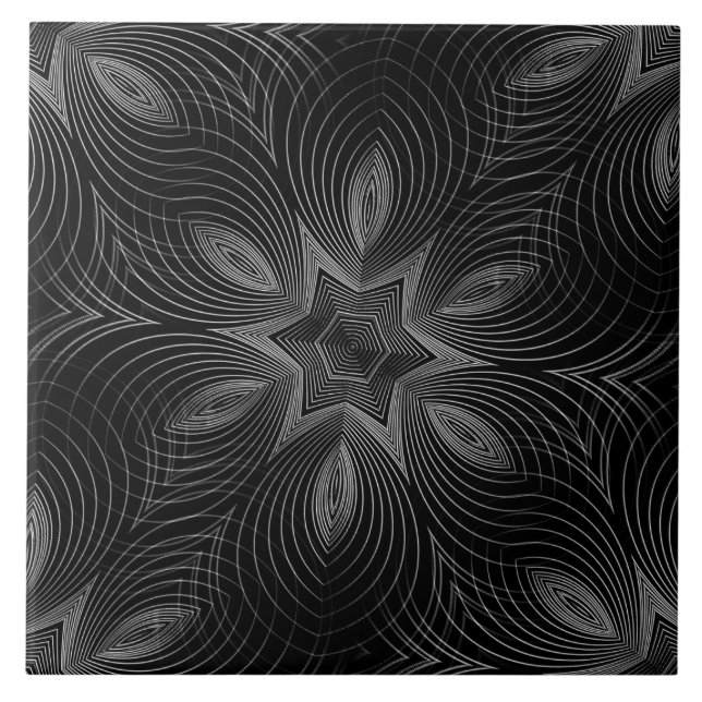 Seamless Black and Grey Ceramic Tile (Front)
