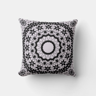 Seamless black lace lacy retro ornamental romantic cushion