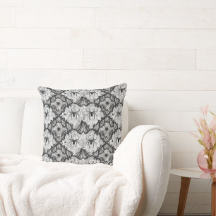 Seamless Black Lace Spider Web Pattern – Elegant  Cushion