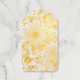 Seamless Bloom: Diagonal Dance of Blue & White Gift Tags